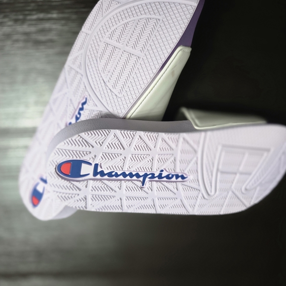 Champion Lilac & White Slide Sandals - Picture 3 of 9